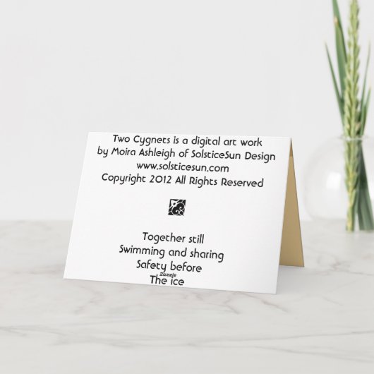 Zwei Zyklen im späten Herbst Karte (Rückseite)