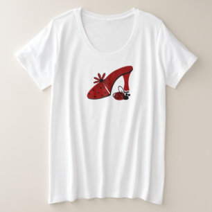 zweibeidige Ladybug Damen Übergrößen Große Größe T-Shirt