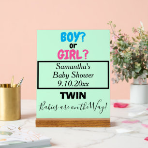 Zweibettzimmer Kinderdusche Rosa blaue Mama zum Na Acrylschild