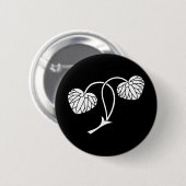 Zweiblättriger Hollyhock Button (Vorne & Hinten)