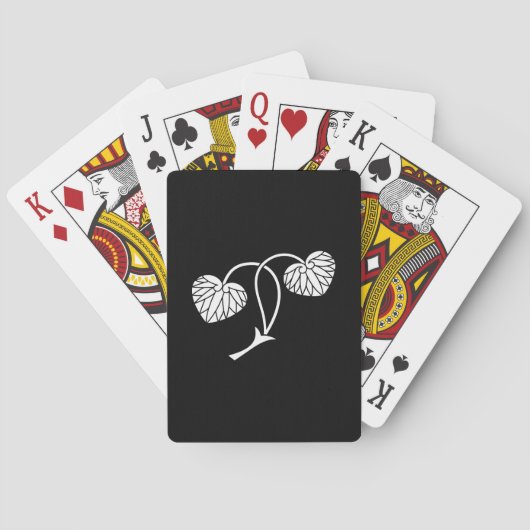 Zweiblättriger Hollyhock Spielkarten (Rückseite)