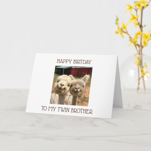 **ZWEIBRUDER** GEBURTSTAGE SIND GROSS KARTE (Gelbe Blume)