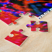 Zweidimensionaler Spritzer abstraktes Puzzel Puzzle (Seite)