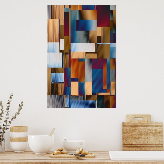 Zweidimensionales Universum. Poster (Küche)