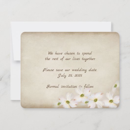 Zweierherzen am Strand, die auf Sand Save the Date (Rückseite)