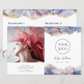 Zweifach-Broschüre für dunkle Optik (Vorne/Hinten)