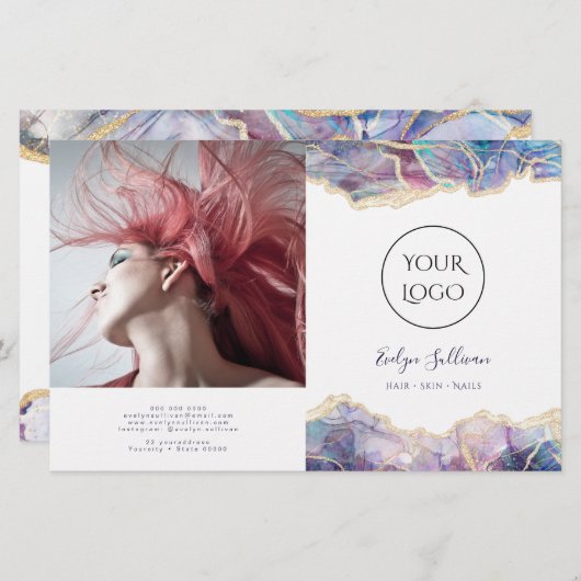 Zweifach-Broschüre für dunkle Optik (Vorne/Hinten)