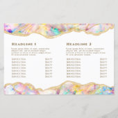 Zweifach-Broschüre für Opal-Design (Rückseite)