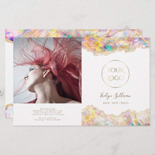 Zweifach-Broschüre für Opal-Design (Vorne/Hinten)