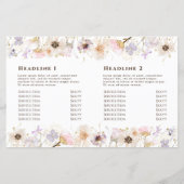 Zweifach-Broschüre getrocknete Blume (Rückseite)