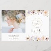 Zweifach-Broschüre getrocknete Blume (Vorderseite)