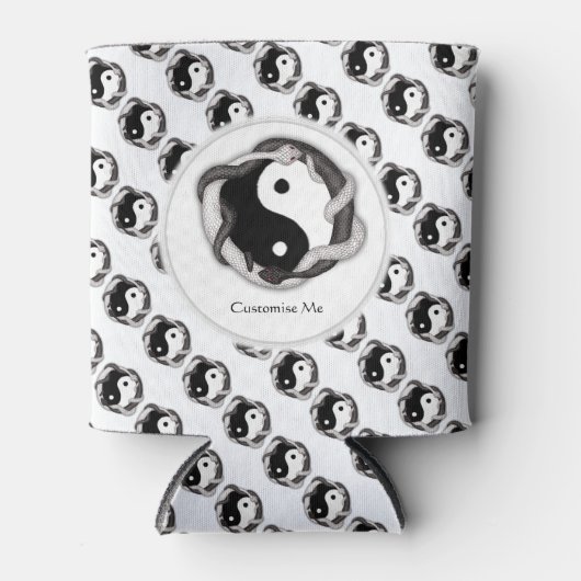 Zweifache Serpente (schwarz/weiß) Dosenkühler (Vorderseite)