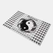 Zweifache Serpente (schwarz/weiß) Fußmatte (Schrägansicht)