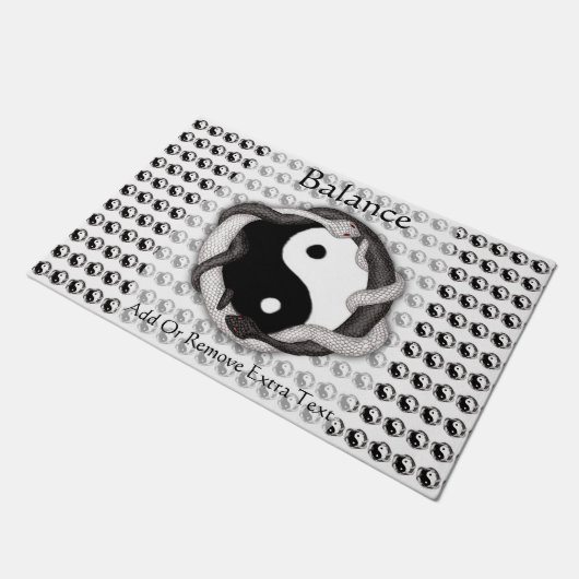 Zweifache Serpente (schwarz/weiß) Fußmatte (Schrägansicht)