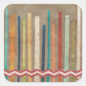 Zweifachzäune II Quadratischer Aufkleber (Vorderseite)