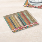 Zweifachzäune II Rechteckiger Pappuntersetzer (angewinkelt)