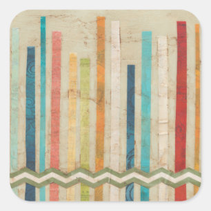 Zweifachzäune IV Quadratischer Aufkleber