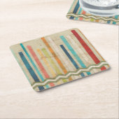 Zweifachzäune IV Rechteckiger Pappuntersetzer (angewinkelt)