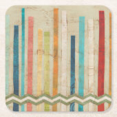 Zweifachzäune IV Rechteckiger Pappuntersetzer (Vorderseite)