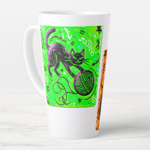 Zweifarben-Neon-Katze Milchtasse