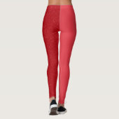 Zweifarbig rote maßgeschneiderte Leggings – revers (Rückseite)
