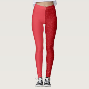Zweifarbig rote maßgeschneiderte Leggings – revers