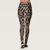 Zweifarbige Cheetah Leopard Print Leggings (Rückseite)