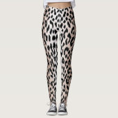 Zweifarbige Cheetah Leopard Print Leggings (Vorderseite)