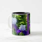 Zweifarbige Iris-Beauties Tasse (Vorderseite Links)