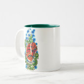 Zweifarbige Keramik Tasse (Vorderseite Links)