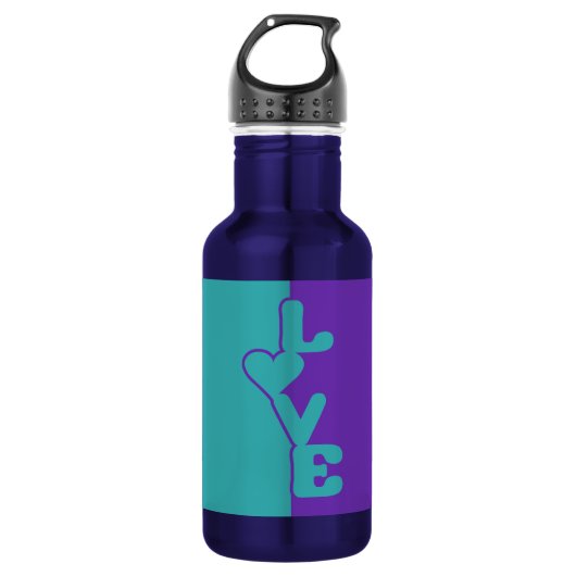 Zweifarbige Liebe Trinkflasche (Vorderseite)