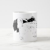 Zweifarbige Paws, nebeneinander Jumbo-Tasse (Vorderseite)