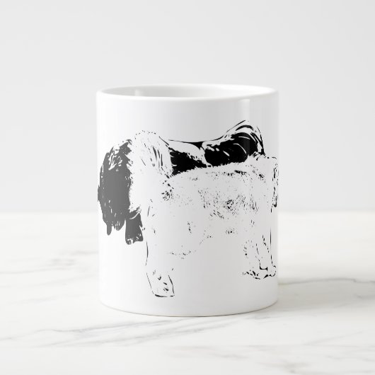 Zweifarbige Paws, nebeneinander Jumbo-Tasse (Vorderseite)