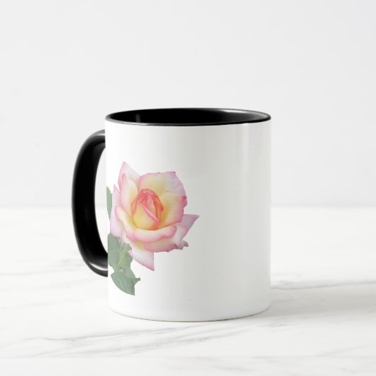 Zweifarbige Rosa Tasse (Vorderseite Links)