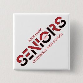 Zweifarbige rote und schwarze Buchstaben Button