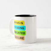 Zweifarbige schwarze Tasse SO_THIS_IS_HOW_BEING_GR (Vorderseite Links)