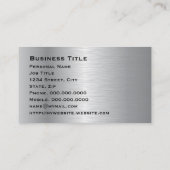 Zweifarbige Silver Corporate Business Card Visitenkarte (Rückseite)