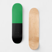 Zweifarbige Split halbe Schwarz und halb Grün Skateboard (Vorderseite)