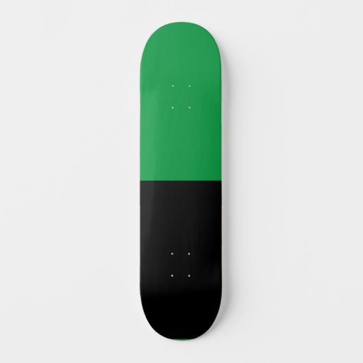 Zweifarbige Split halbe Schwarz und halb Grün Skateboard (Vorderseite)
