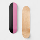 Zweifarbige Split Halbfarbe Schwarz und halbes Ros Skateboard (Vorderseite)