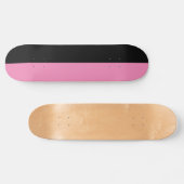 Zweifarbige Split Halbfarbe Schwarz und halbes Ros Skateboard (Horizontal)
