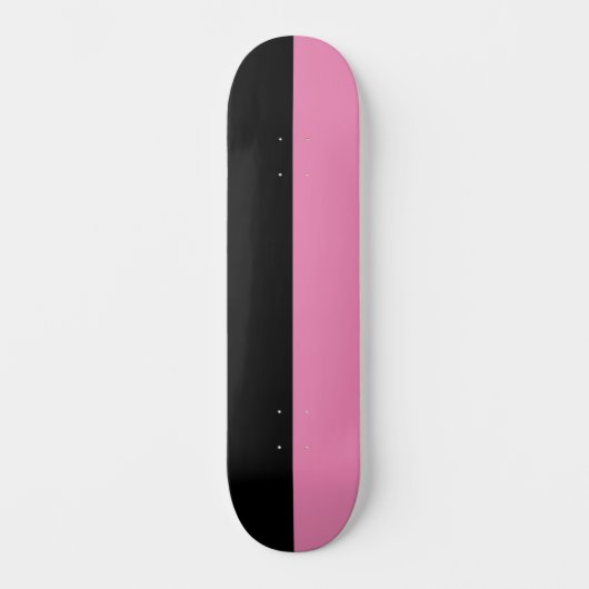 Zweifarbige Split Halbfarbe Schwarz und halbes Ros Skateboard (Vorderseite)