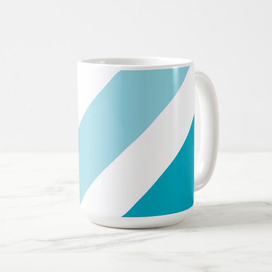 Zweifarbige Stripte Latte-Tasse Kaffeetasse (VorderseiteRechts)