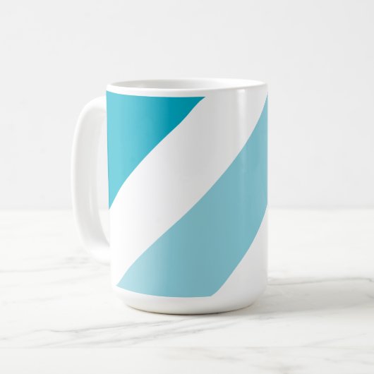 Zweifarbige Stripte Latte-Tasse Kaffeetasse (Vorderseite Links)