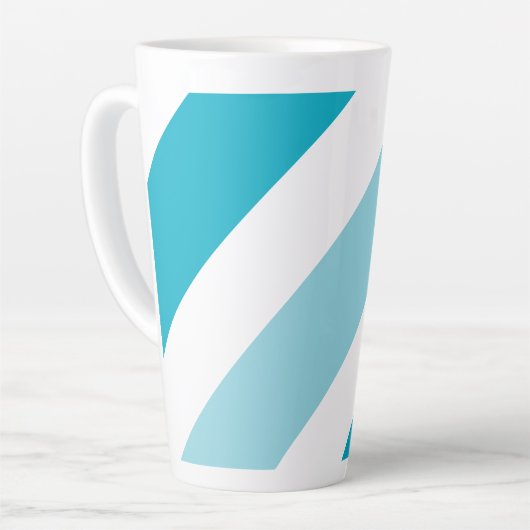 Zweifarbige Stripte Latte-Tasse Milchtasse (Linke Ecke)