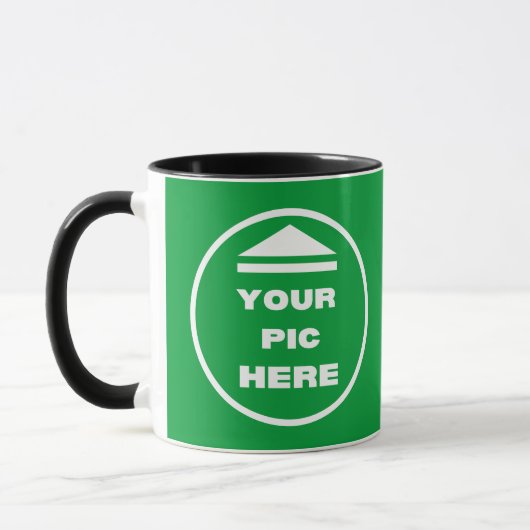 Zweifarbige Tasse - Bild 11 oz Schwarz hinzufügen (Links)