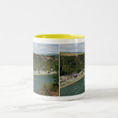 Zweifarbige Tasse gelb An der Loreley (Mittel)