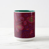 Zweifarbige Tasse mit farbenfroher Blume (Mittel)