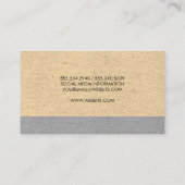 Zweifarbige Tone-Blöcke Visitenkarte (Rückseite)