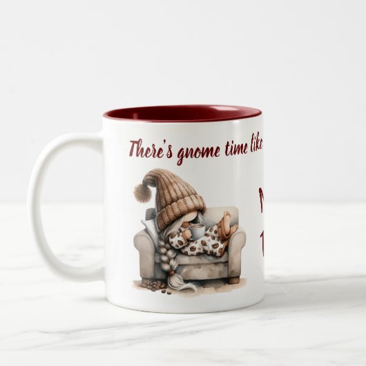 Zweifarbige Watercolor Gnome-Geschenkidee Tasse (Links)